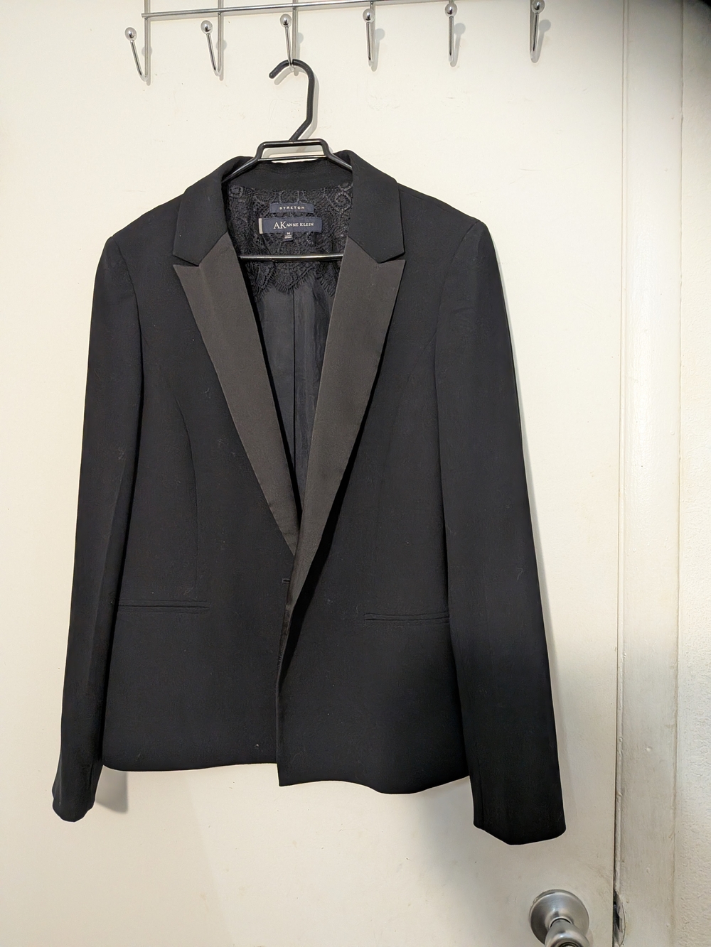 Anne Klein Black Women's s Blazer - Classic Tuxedo Style